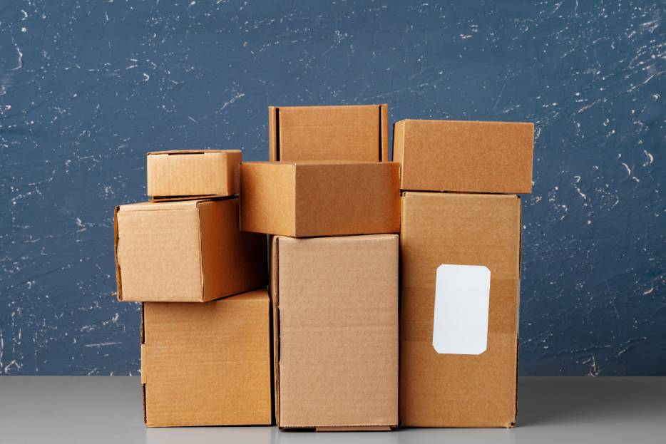 estructura de cajas de cartón